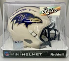 Zay Flowers Autographed Baltimore Ravens Retro Mini Helmet Beckett COA Retro