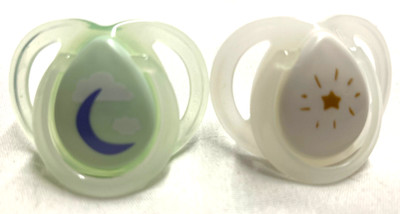 Two Pacifiers- Green and White