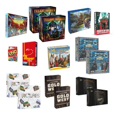 Assorted Tabletop Board & Card Games Bulk Lot Bundle Set - Family Strategy Party