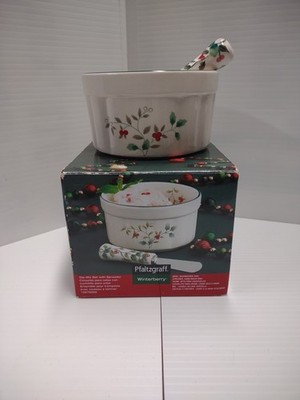 Pfaltzgraff Winterberry Dip Mix Set With Spreader & Original Box 2013 used