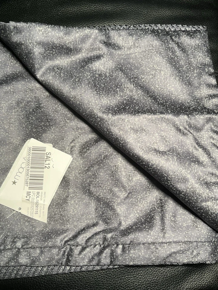 Colección de hoteles compuesto geométrico europeo farsa - satén de algodón Pima, índigo Foto 4 de 4