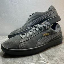 Puma Suede Klassische Wildleder Turnschuhe Herrenschuhe Sneaker in Grau Größe 46