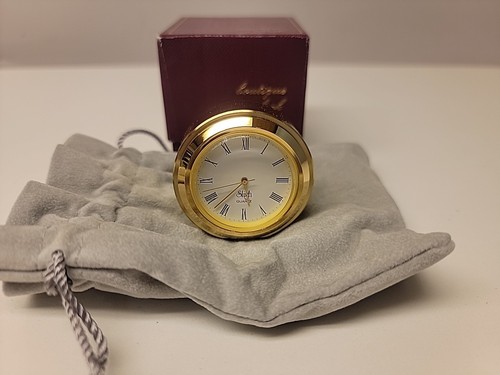 Solid Brass Sligh Miniature Clock New In Box - Picture 1 of 5