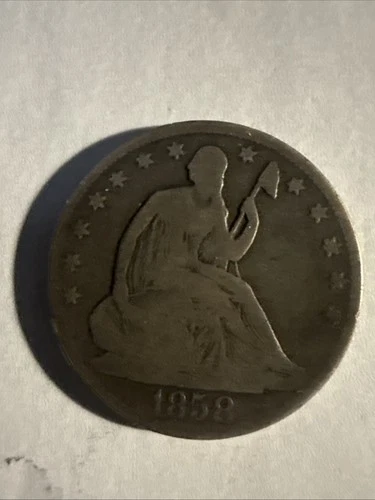 1858 O Seated Liberty Half Dollar Good Condition