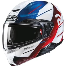 HJC RPHA 91 Blat Modular Motorcycle Helmet | White/Red/Blue | DOT Certified