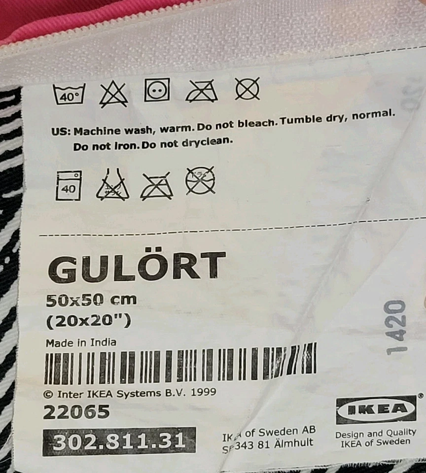 Funda de Almohada IKEA Gulören Búho Rosa 19x19 Caprichoso Bosque Linda Decoración Foto 3 de 4