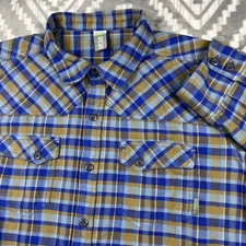 Stio Shirt Mens XL Blue Plaid Junction Flannel Long Slv Button Huckberry