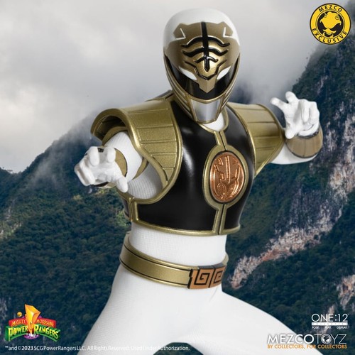 Mezco Toyz Power Rangers Exclusivo Blanco Ranger Mezco 1/12 MDX MMPR NUEVO Sellado - Imagen 20 de 20