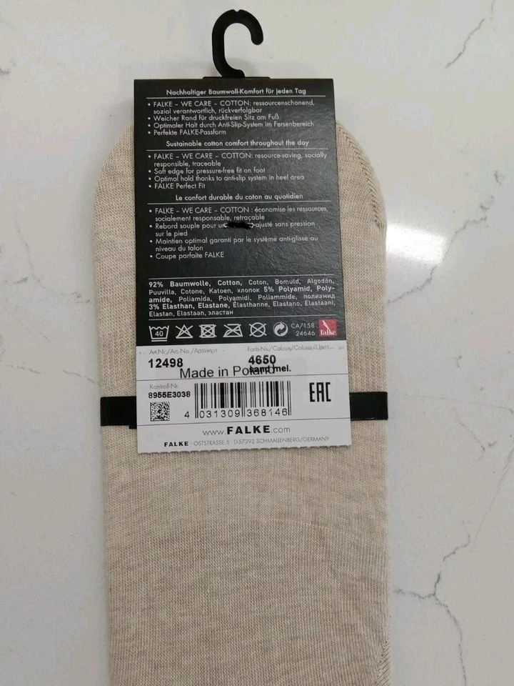Calcetín Antideslizante Falke Paso Invisible Corte Medio No Show ¡NUEVO CON ETIQUETAS 12498! Foto 3 de 4