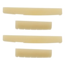 2sets Unbleached Guitar Bone Nut Saddle Set for Acoustic Guitar 43mm / 72mm