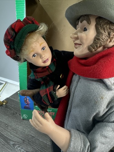 Vintage Holiday Creations Tiny Tim & Scrooge 36" Animated Lamp Post Scene - Picture 8 of 13