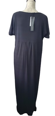 Zanzea Long Maxi Relaxed Oversized Dress Size S Black Side Slits | eBay