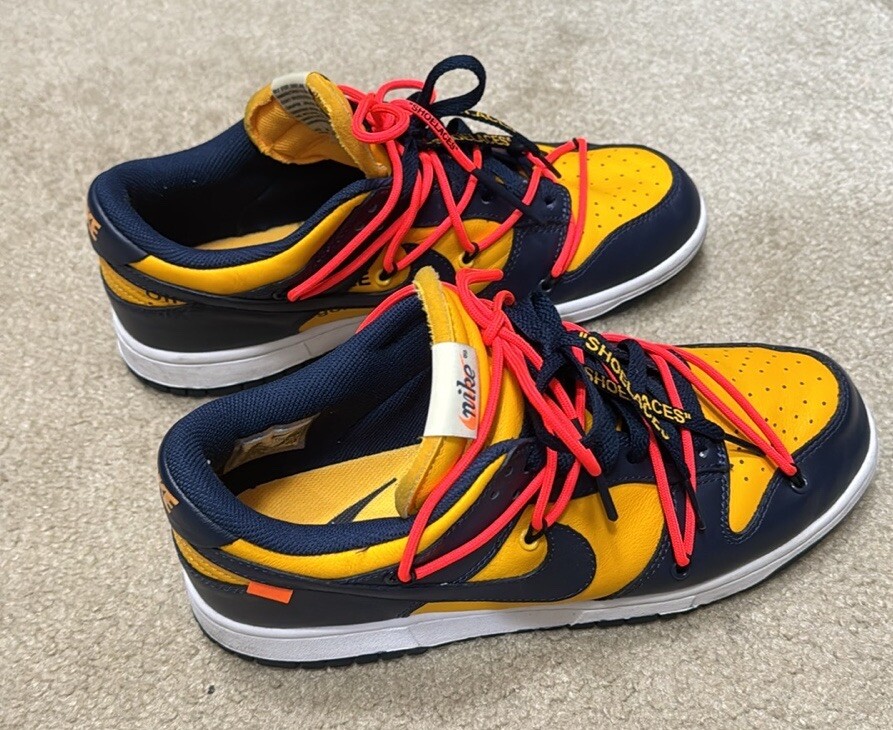 OFF WHITE X NIKE Taglia 9.5 Nike Dunk Low x OFF WHITE University G 2019