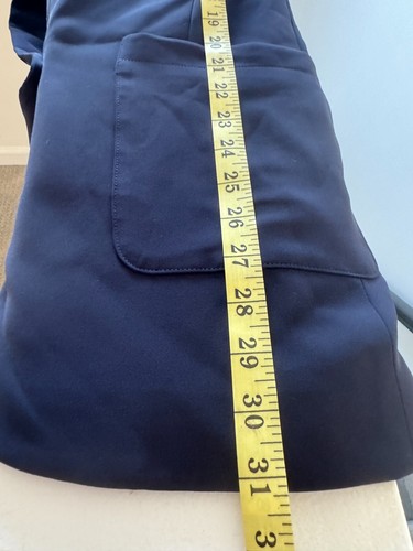 Express Women Long Navy Blue Vest Pockets Size Large NWT - Picture 11 of 11