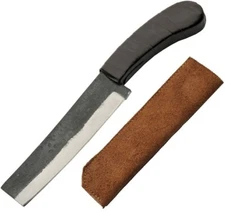 Rite Edge Forged Chopper Fixed Knife 6.5" Hk Carbon Steel Blade Leather Wrapped