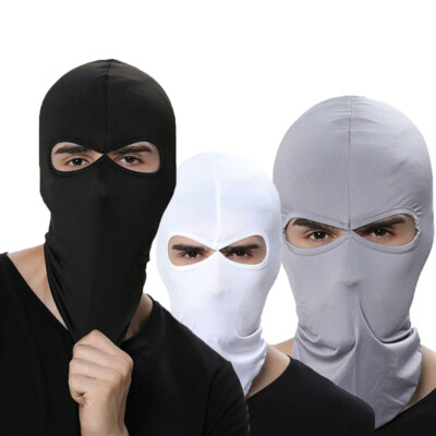 Unisex Tactical Balaclava Face Mask - Black, UV Protection, Breathable For Skiing, Motorcycling, Outdoor