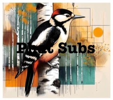 20oz Sublimation Tumbler Wrap Woodpecker Ready To Press Heat Transfer