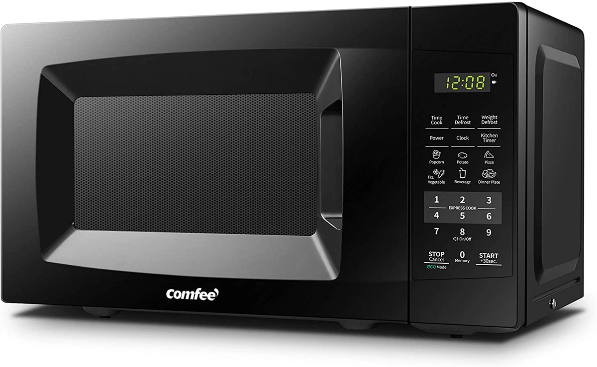 0.7 cu. ft. countertop microwave in black kitchen compact oven small dorm  mini