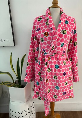 Body Candy Damen Robe Größe M Vlies Weich Kuschelig Komfort Polyester Pink