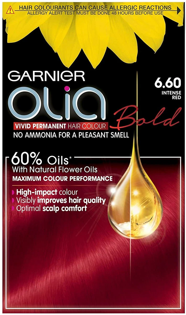 Garnier Olia Red Hair Dye Permanent, Up to 100% Grey Hair Coverage, No  Ammonia | eBay