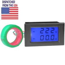AC 200-450V 100A 200A Voltage Current Amps Meter Digital LCD Voltmeter Ammeter