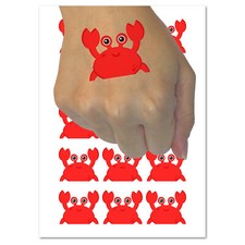 Peeking Crab Temporary Tattoo Water Resistant Fake Body Art Set