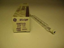 GE Quartzline Tungsten Halogen Lamp FCL 120V 500W NOS