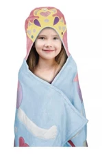 New Best Brands Girls Princess Plush Hooded Throw. SO CUTE!  27”x52”