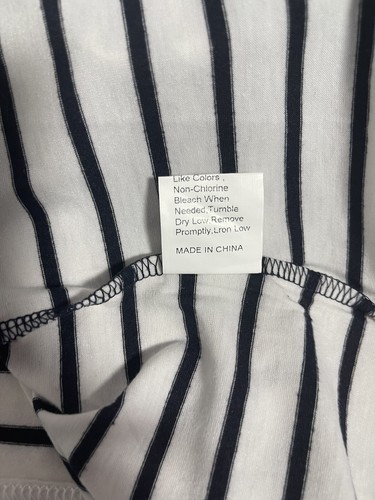 Shein Curve Womens Size 4XL Top Blue & White Long Sleeve Tee T Shirt With Pocket - Picture 8 of 8
