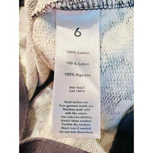 Oshkosh B’gosh mottled gray & white rolled sleeve sweatshirt - child size 6 - Picture 4 of 7