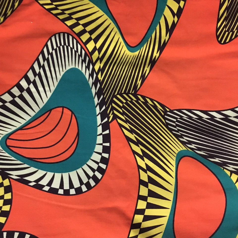 Ankara Inspired Printed Ethnic 4-way Stretch Fabric Polyester Spandex 96 x 63 Pc - Image 2 of 4