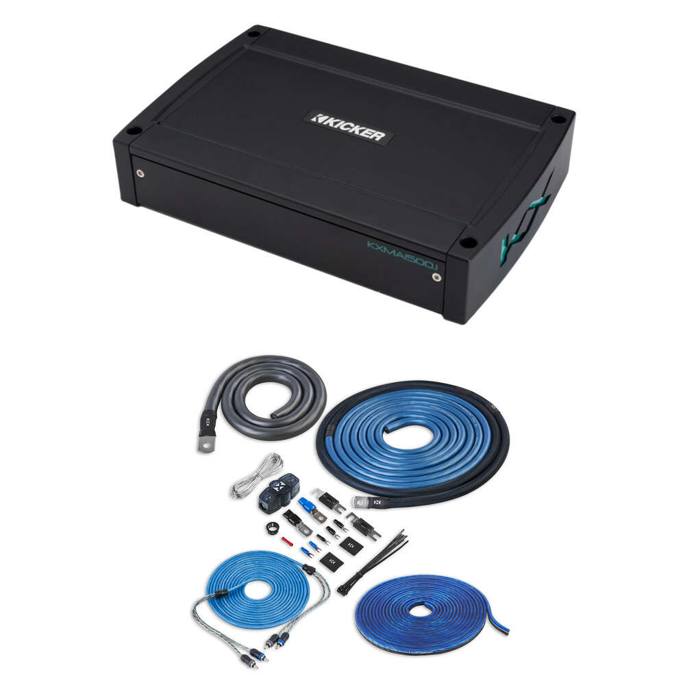 Морской усилитель для сабвуфера Kicker 51KXMA15001 с пультом дистанционного управления басами и комплектом усилителей 10969000₽