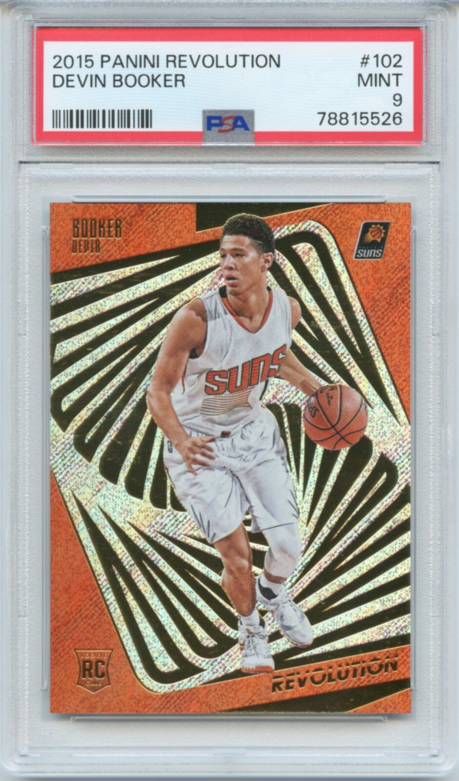 2015-16 Panini Revolution Devin Booker #102 RC Rookie PSA 9 MINT