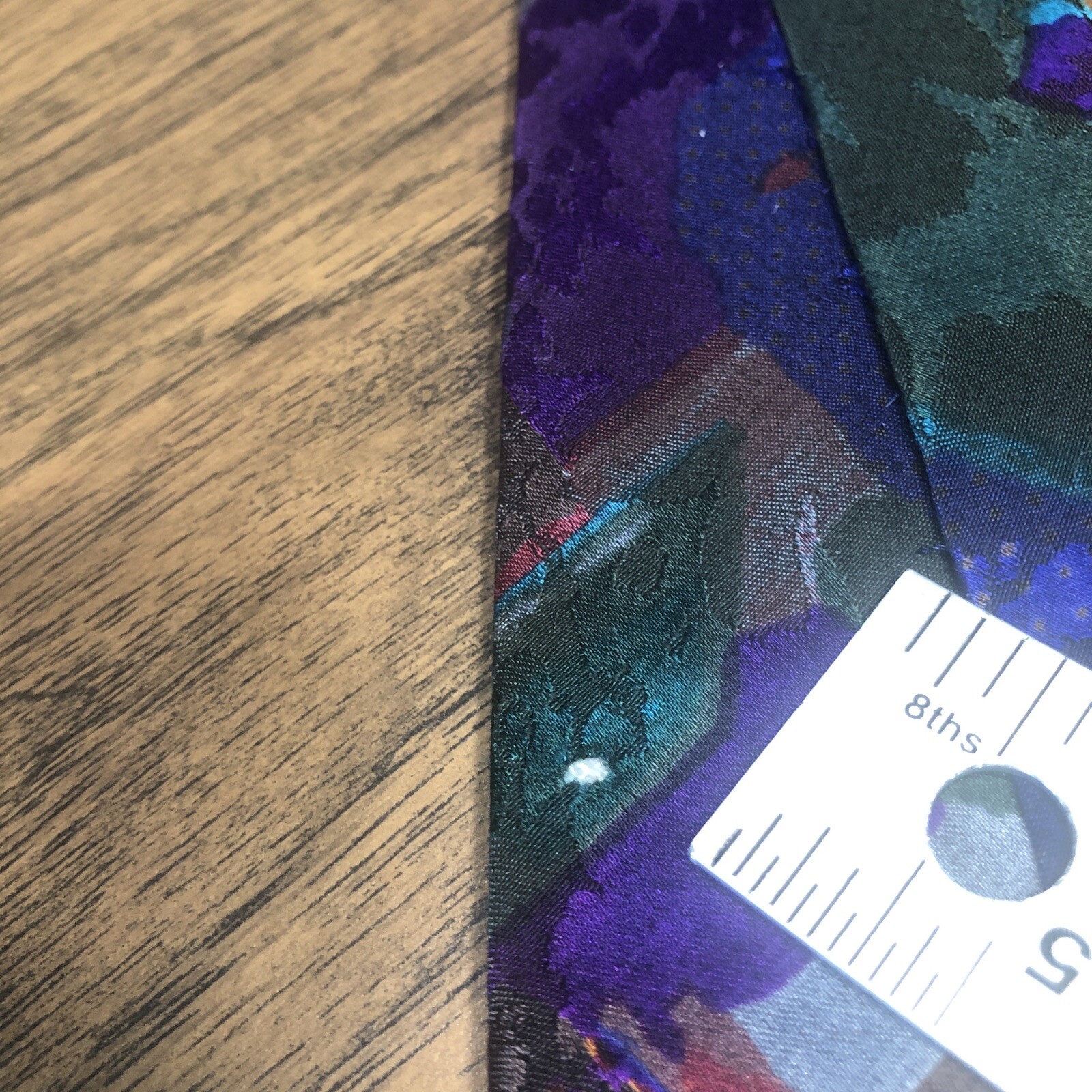 AMERI Necktie Wool Silk Blend Colorful Abstract P… - image 9