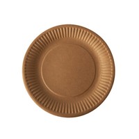 "20 Teller , Pappe \"Pure\" Rund Ø 19 Cm Braun Pappteller"