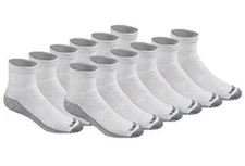 Dickies Men's Dri-tech Moisture Control Quarter Socks  Assorted Sizes , Colors 