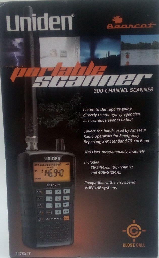 Uniden Bearcat 300Channel Handheld Portable Scanner with Antenna BC75XLT eBay