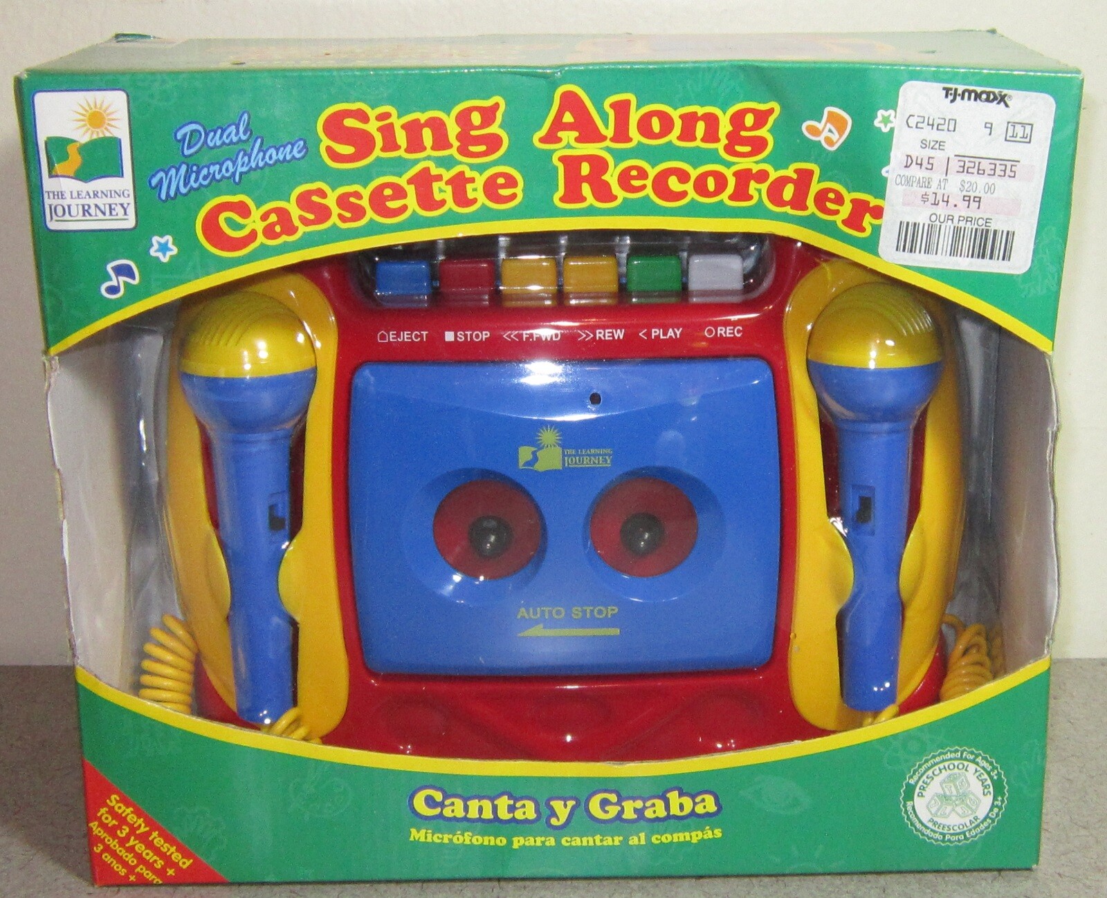 Learning Journey Sing Along Cassette Recorder with Dual Microphones New Educational Toy-image