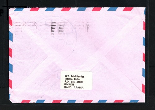 SAUDI ARABIA Cover Riyadh Commercial Air Mail GB Devon 1980{samwells} ZG89 - Picture 4 of 6