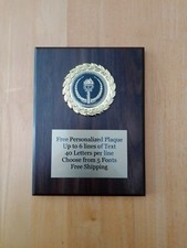 Employee/Appreciation/Retirement Award Plaque 6x8 FREE Personalization - Wreath