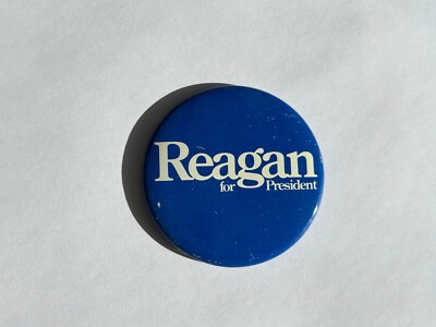 Reagan for President Blue Election Pin 2.25''