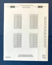 Lot of 6 Avaya Lucent Merlin Magix 4412D+ and 4424D+ Paper Desi Labels