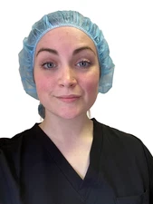 Disposable Bouffant cap, Hair Head Cover Net, Handmade, Nonwoven PP, Case of 400