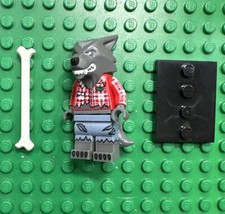 Lego Wolf Guy Minifigure Series 14 Complete W Base 71010 CMF Rare HTF Werewolf