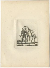 Pl. 63 Antique Horse Etching by Swébach (c.1820)