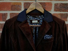 C&a Canda Premium Brown Micro Corduroy Jacket Size Uk 12, D 38, I 42