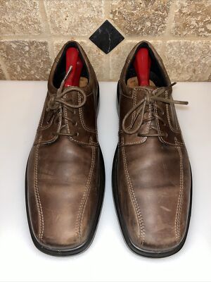 Ecco Men 46 EU 12 12.5 US Lace Up Oxfords Shoes Brown 