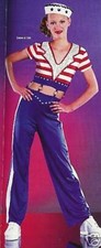 Adult Small Sailor Jazz Dance Costume "Dames At Sea" USA Patriotic