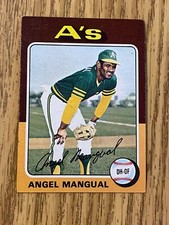 1975 Topps Mini Angel Mangual Oakland Athletics #452 - C2