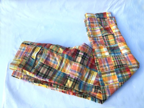 Fab VTG 1970s patchwork Madras flat 